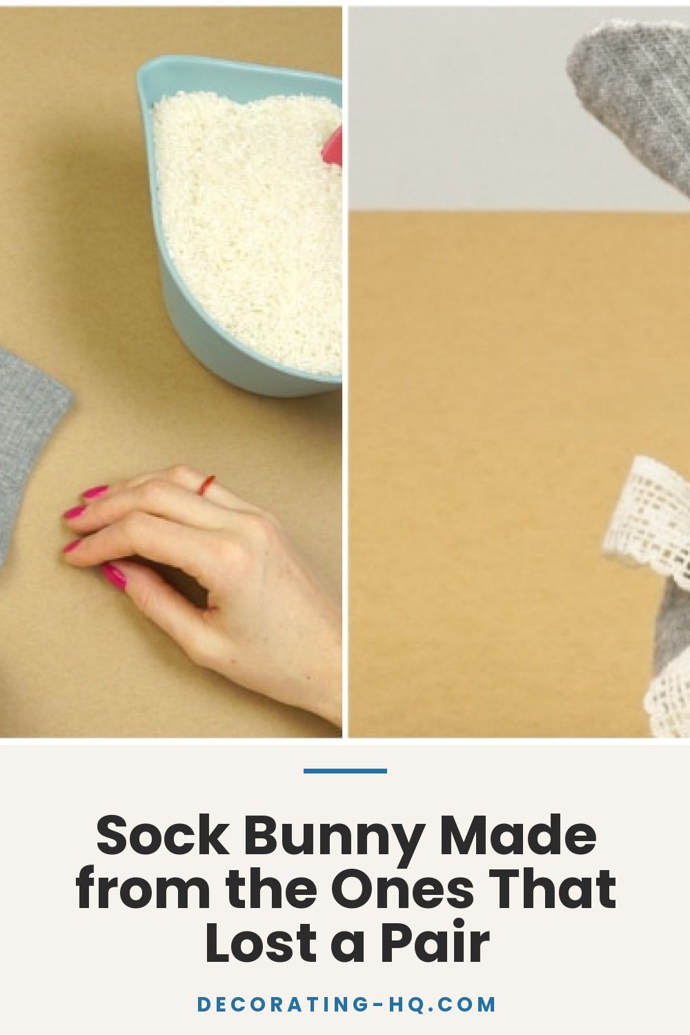 Sock Bunny Made from the Ones That Lost a Pair