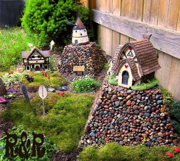 cutest miniature stone houses