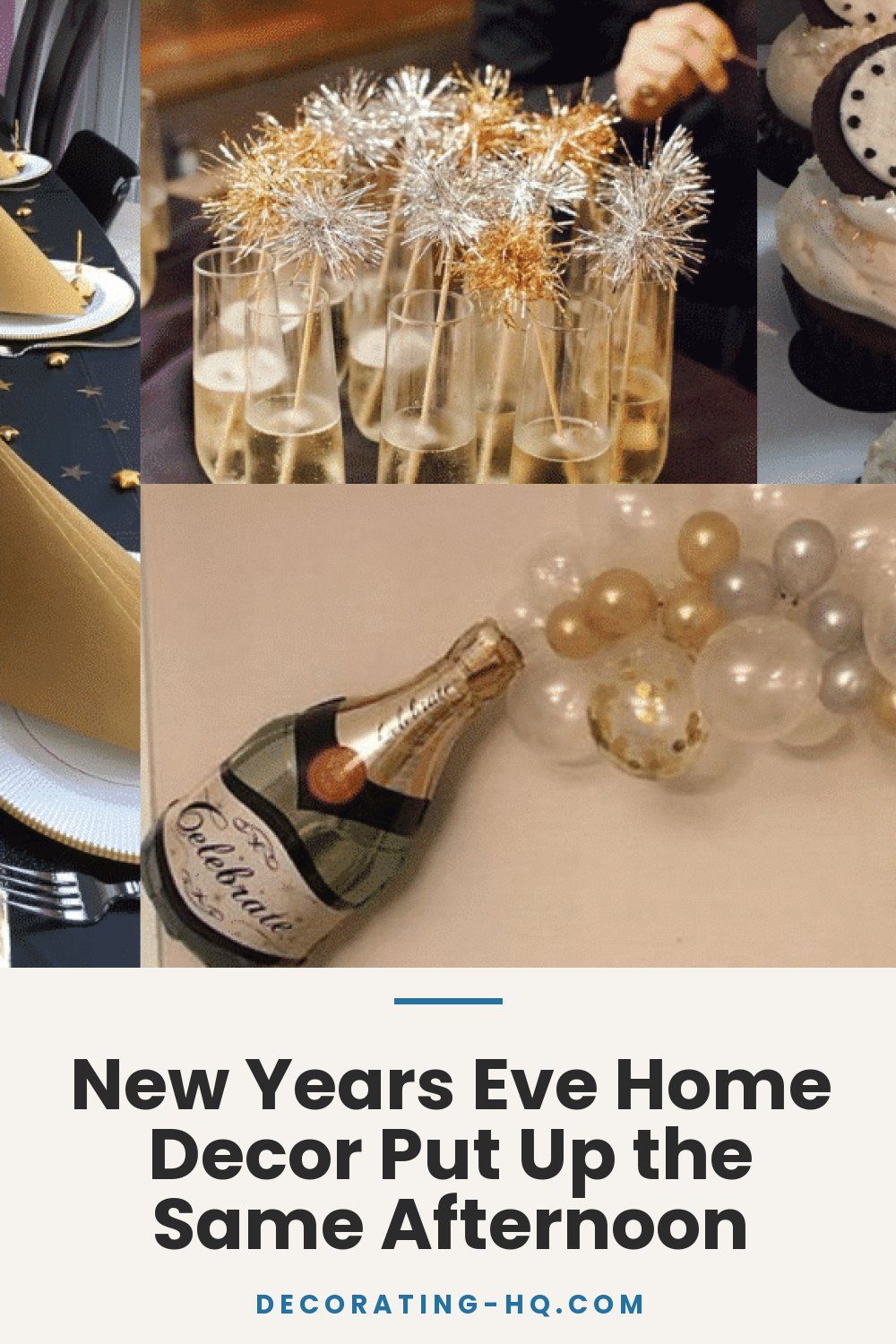 New Years Eve Home Decor Put Up the Same Afternoon