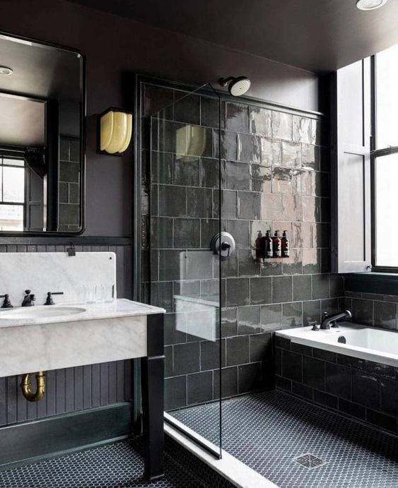 decorated modern bathroom ideas black 4