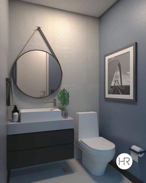 decorated modern bathroom ideas black