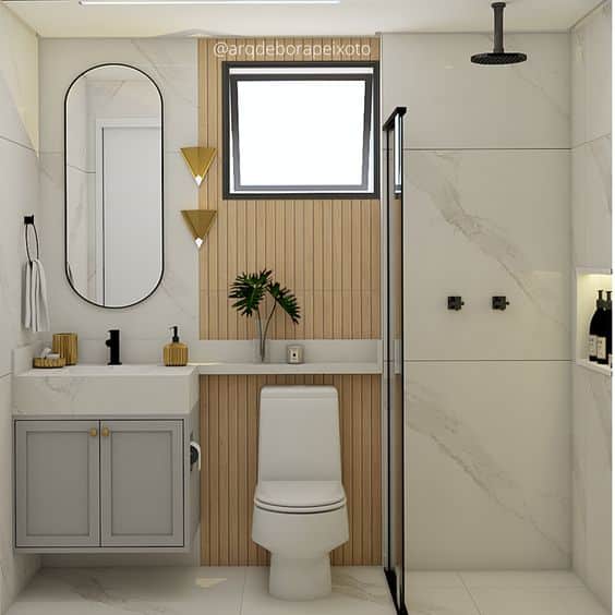 20 Small Modern Bathroom Ideas That Prove Form and Function Can Coexist, Hunker