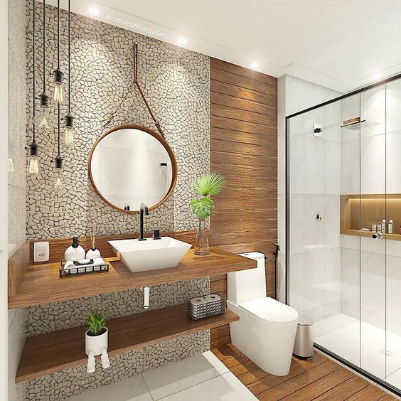 decorated modern bathroom ideas mirror 1