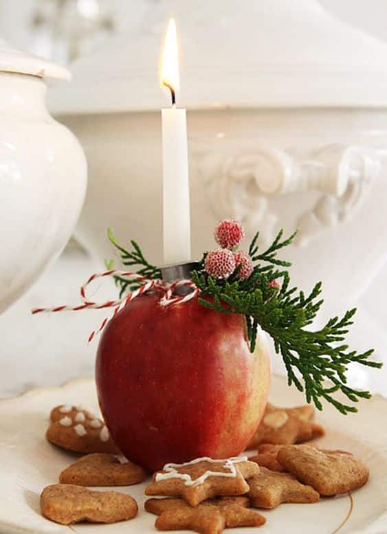 decorating a christmas table with candles 1