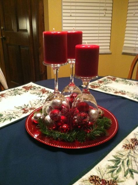 decorating a christmas table with candles 5