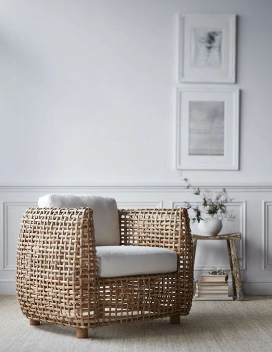 decoration with furniture made of straw 6