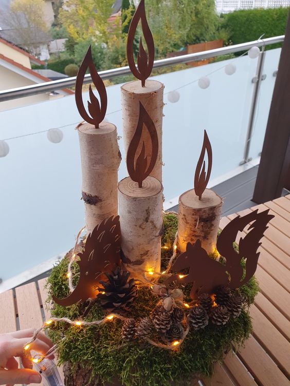 Discover the Magic of Decorative Candles Crafted from Wooden Logs!