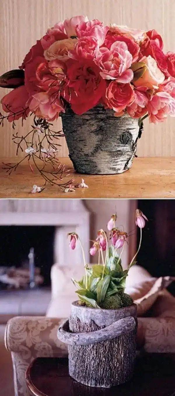 Decorative Vases Made From Tree Stump | Natural Home Decor decorative vases made from tree stump 1