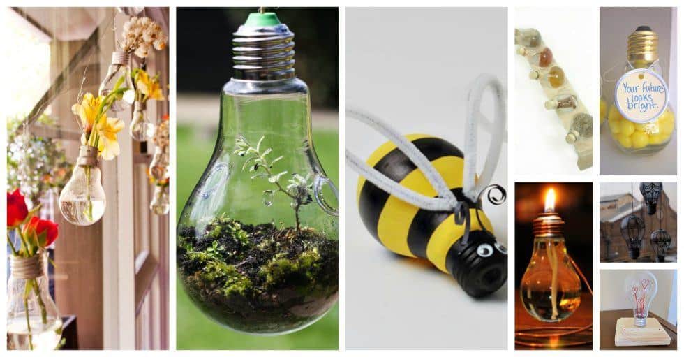 diy Recycle Old Light Bulbs