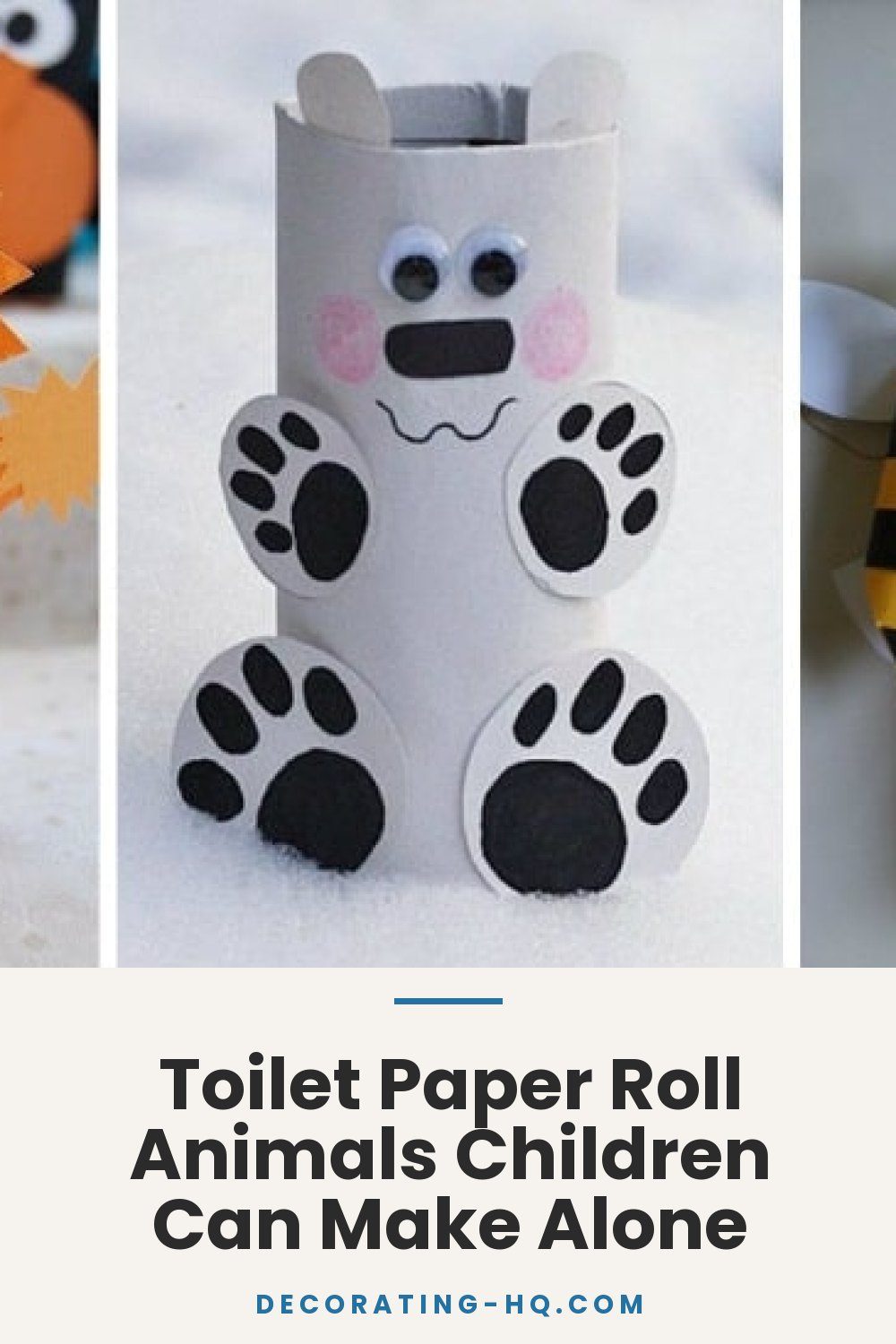 Toilet Paper Roll Animals Children Can Make Alone
