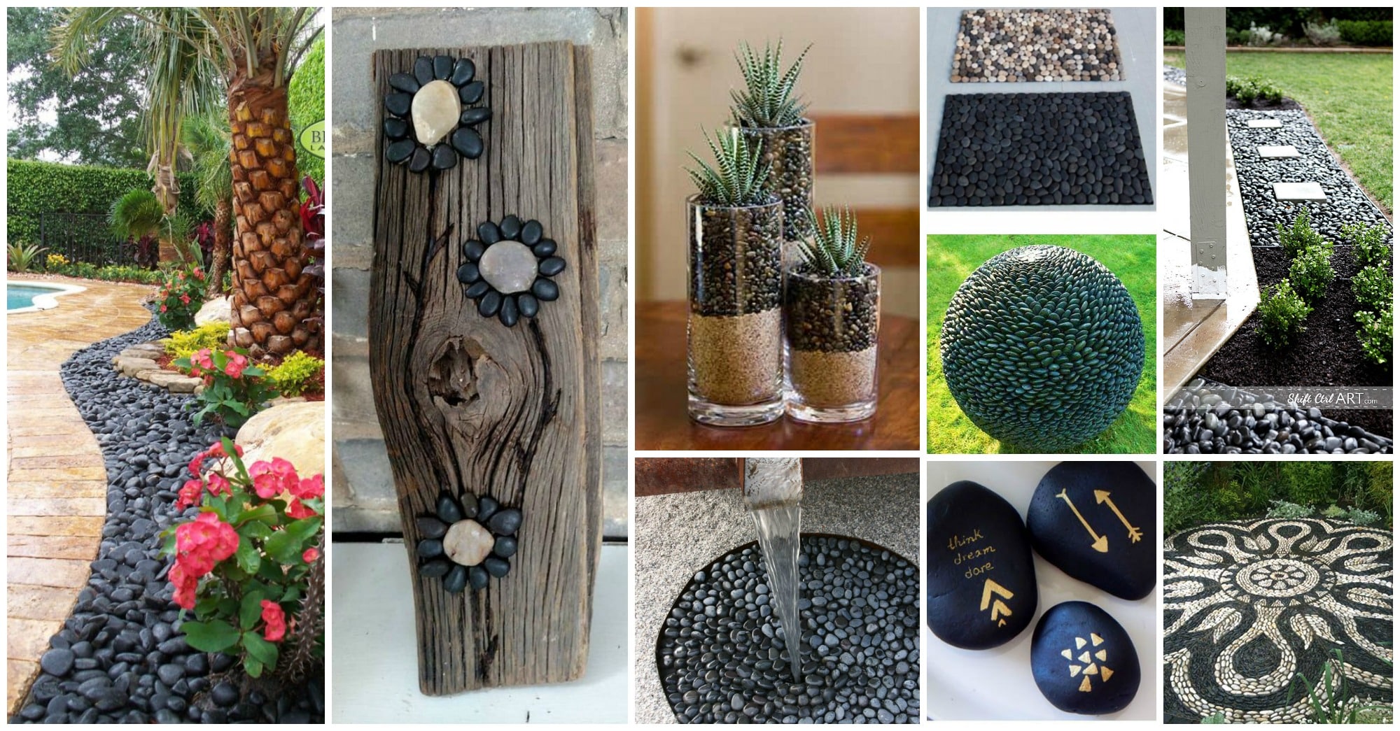 diy black pebbles decor ideas