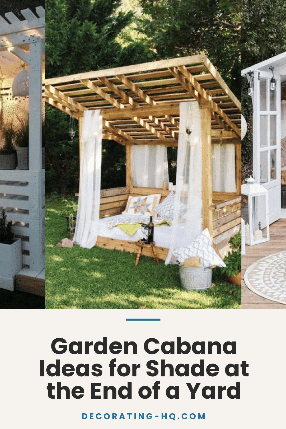 Garden Cabana Ideas for Shade at the End of a Yard