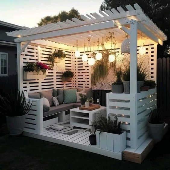 diy cabana lounge ideas for garden 6