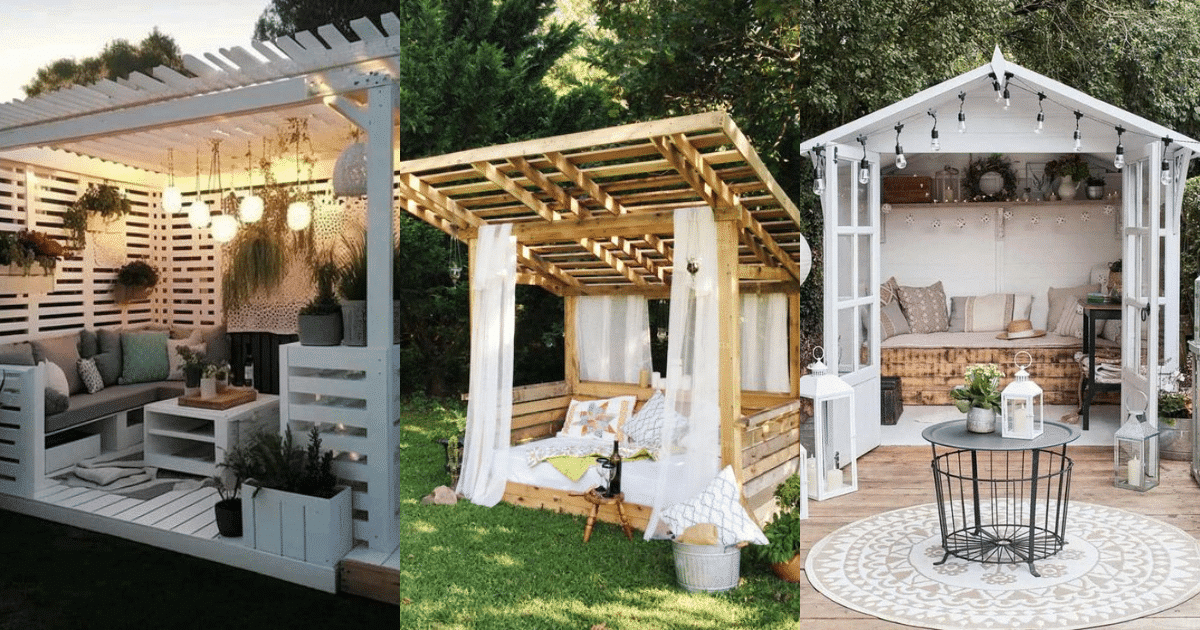 diy cabana lounge ideas for garden