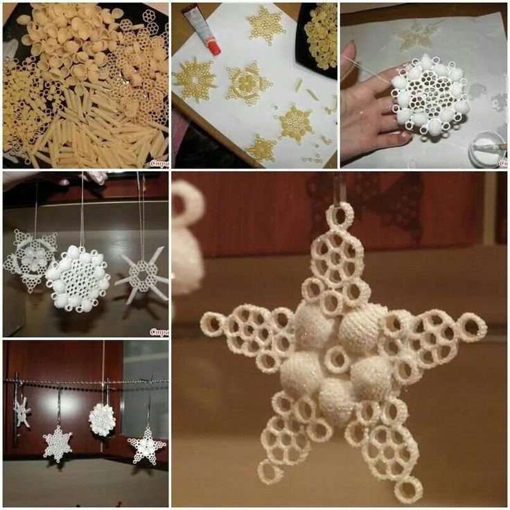 diy christmas decoration with pasta fun holiday crafts 4