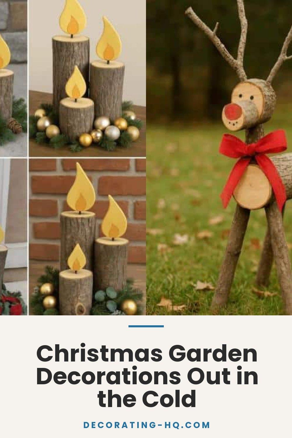 Christmas Garden Decorations Out in the Cold