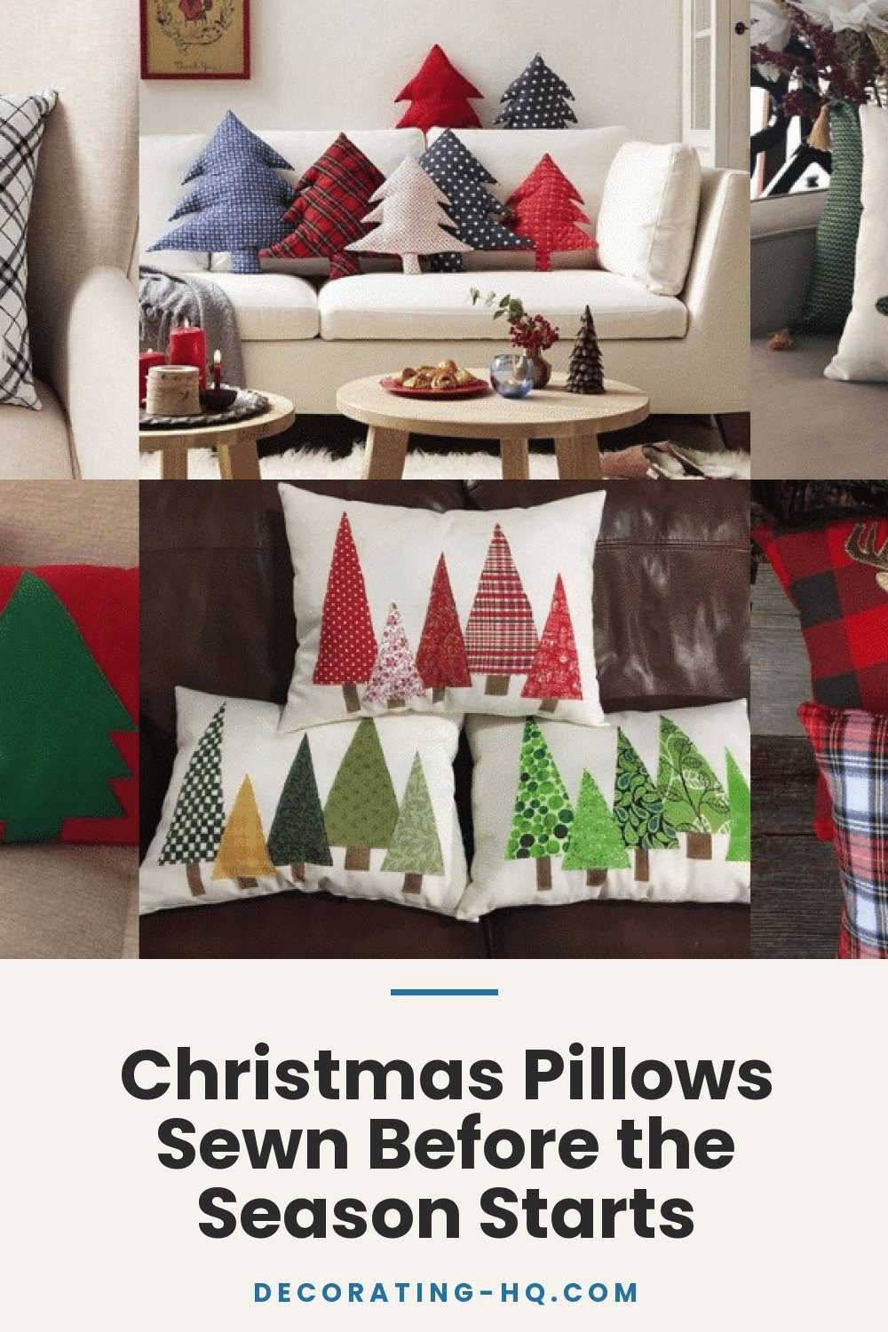 Christmas Pillows Sewn Before the Season Starts