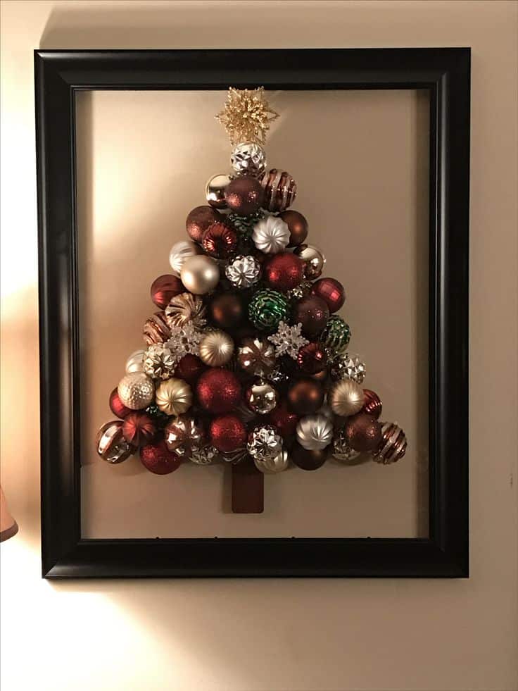 diy christmas projects with frames balls 2