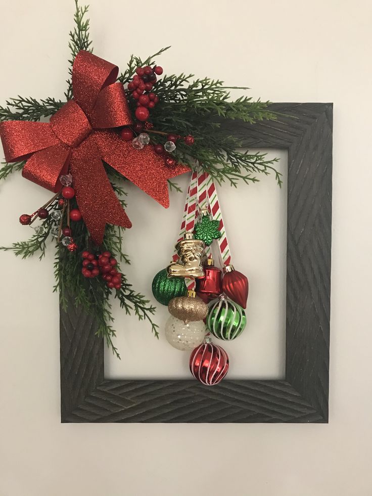 diy christmas projects with frames balls 3