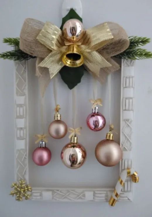 diy christmas projects with frames balls 4