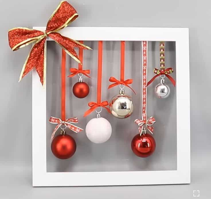 diy christmas projects with frames balls 8