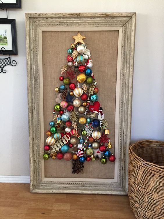 diy christmas projects with frames balls 9