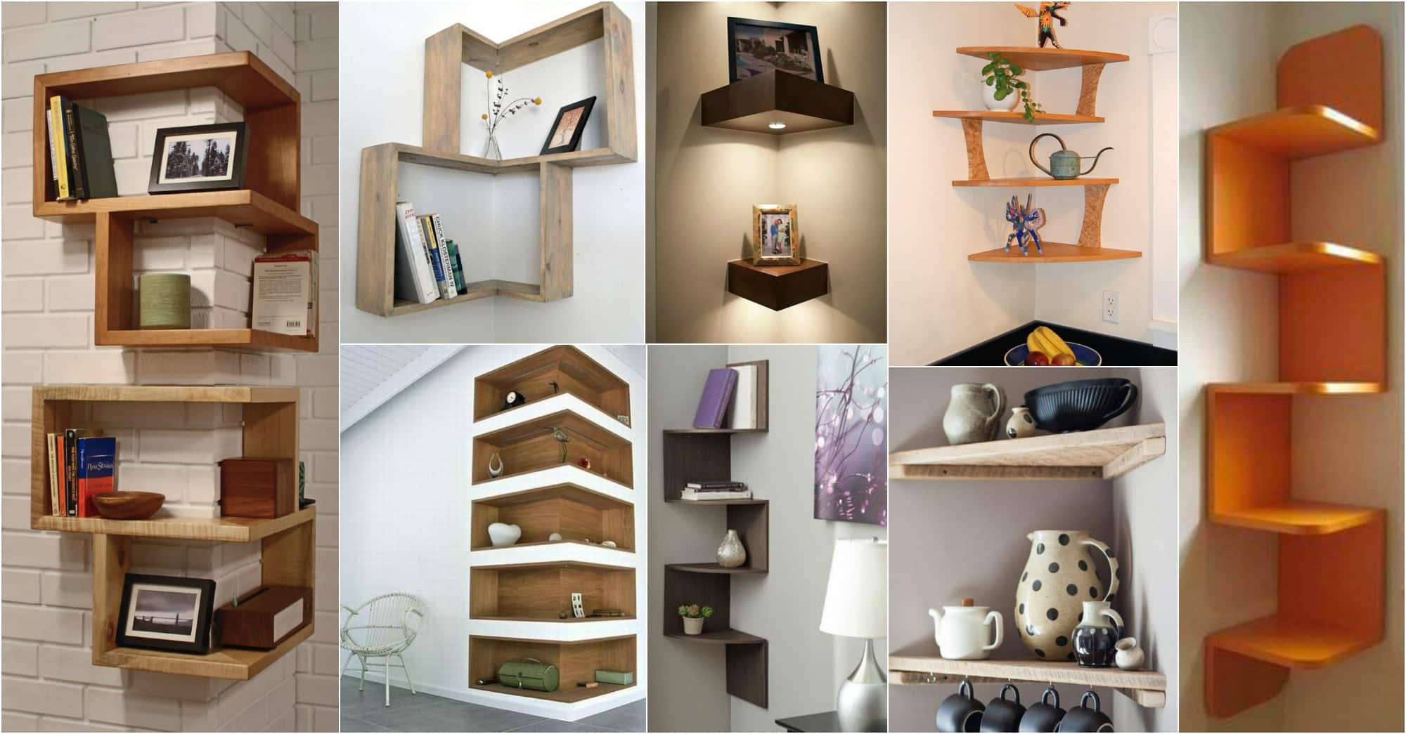 diy corner shelves