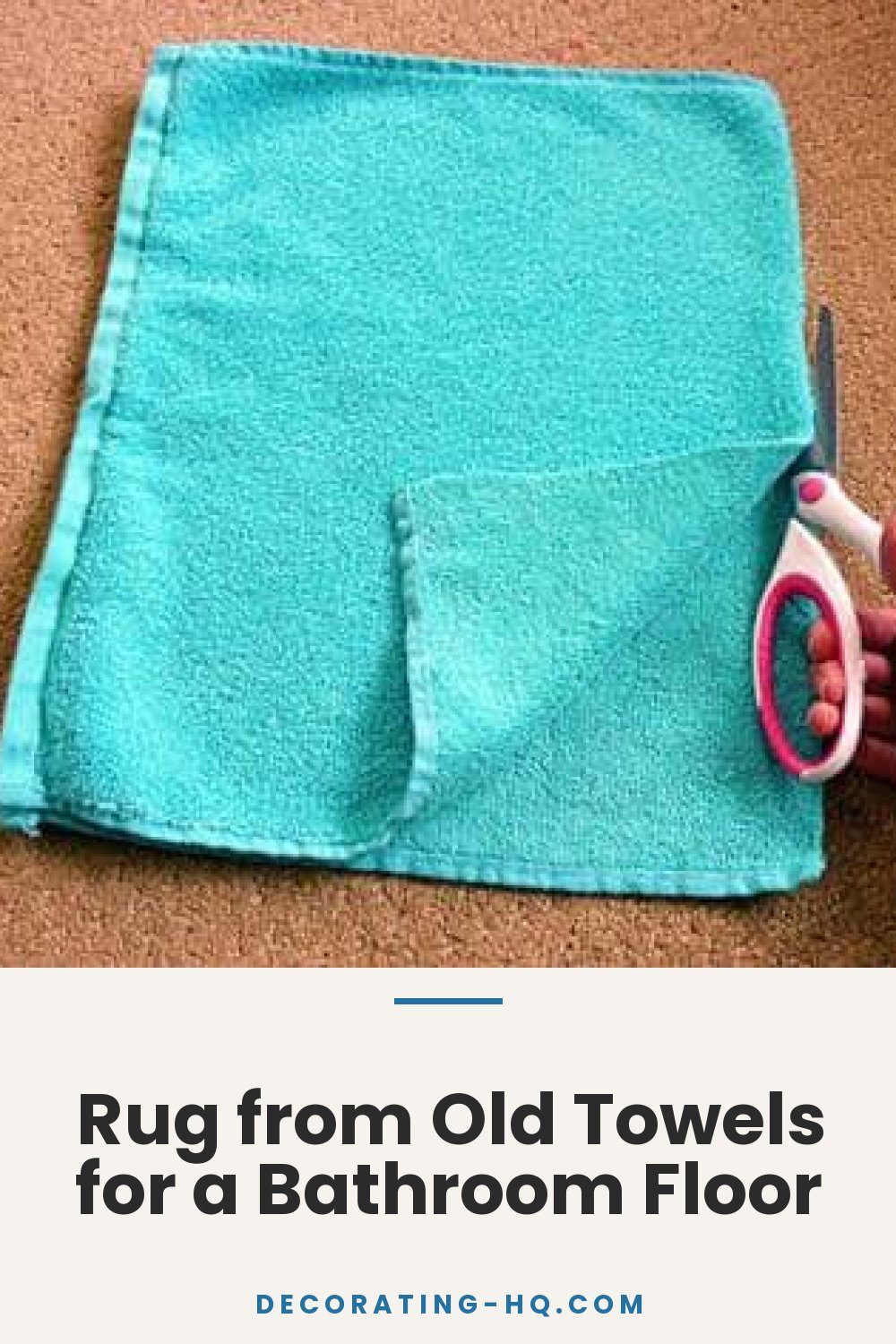 Rug from Old Towels for a Bathroom Floor