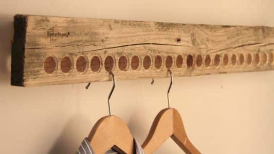 Make a beautiful coat rack to add charm to your home decor