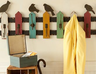 Make a beautiful coat rack to add charm to your home decor