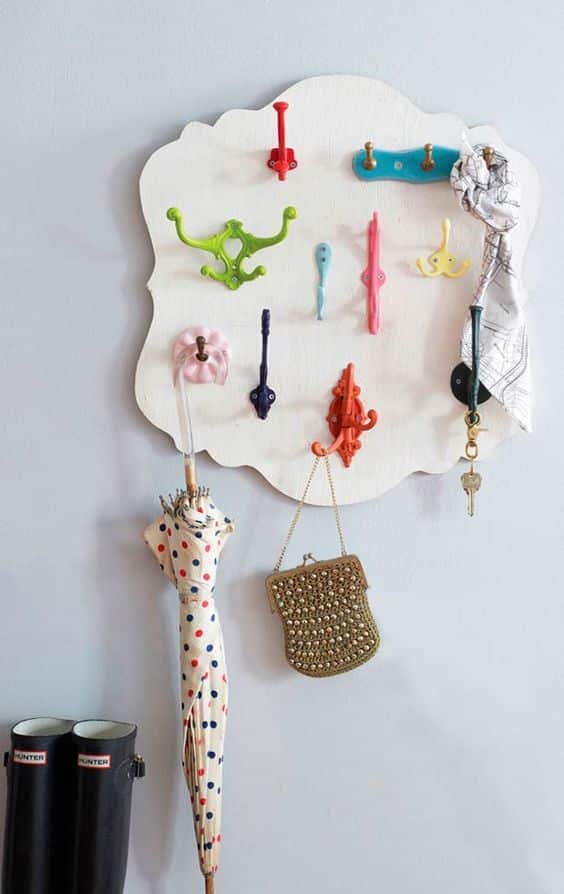 Make a beautiful coat rack to add charm to your home decor