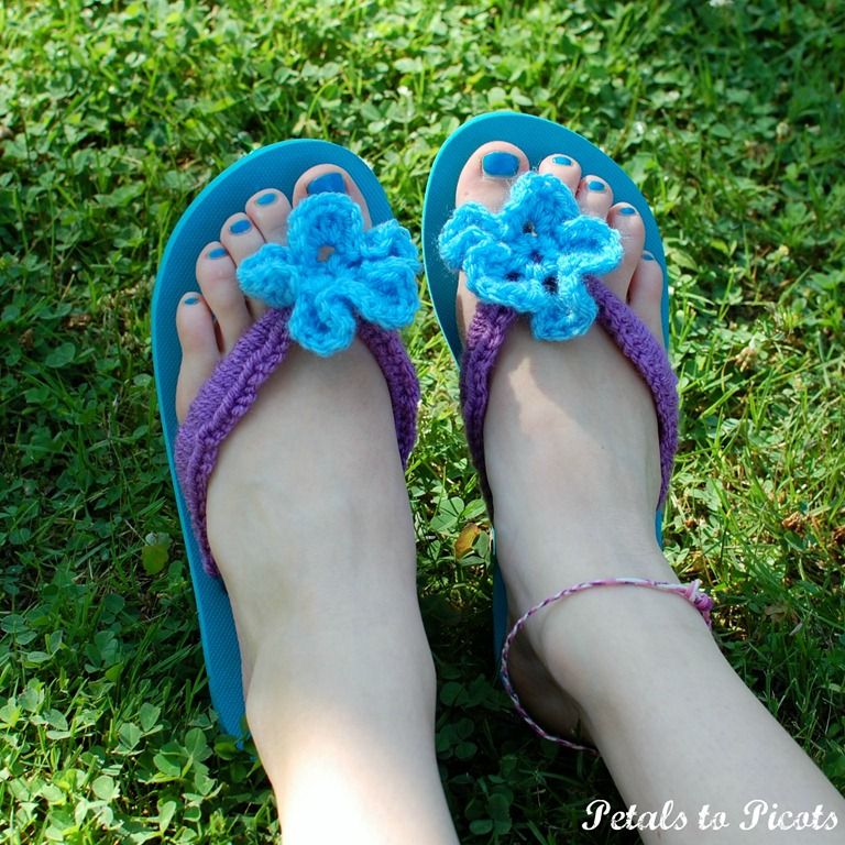 diy crochet flip flops