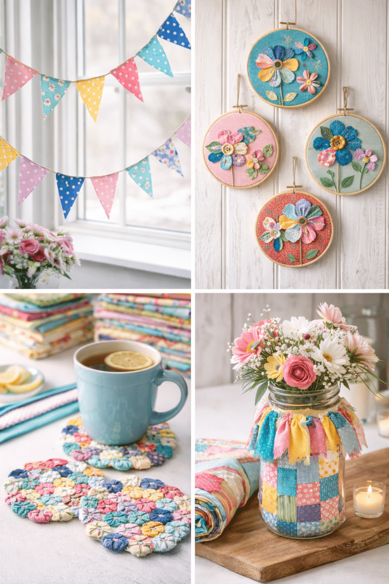 Creative DIY Decor Ideas with Fabric Scraps diy decor ideas with fabric scraps 6