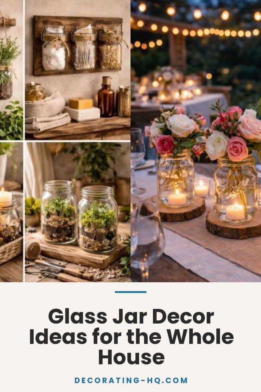 Glass Jar Decor Ideas for the Whole House