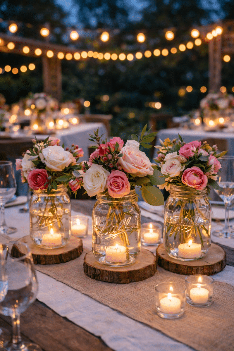 diy decoration with glass jars 2