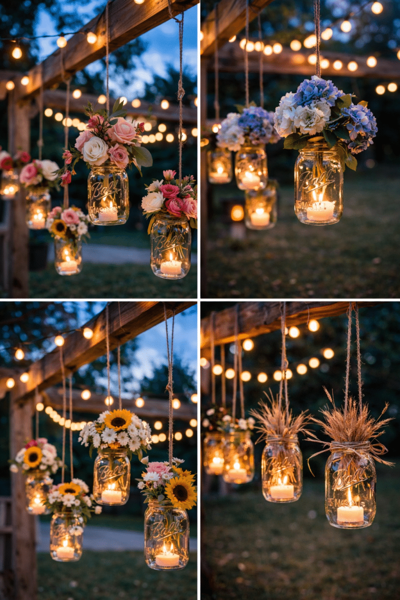 diy decoration with glass jars 6