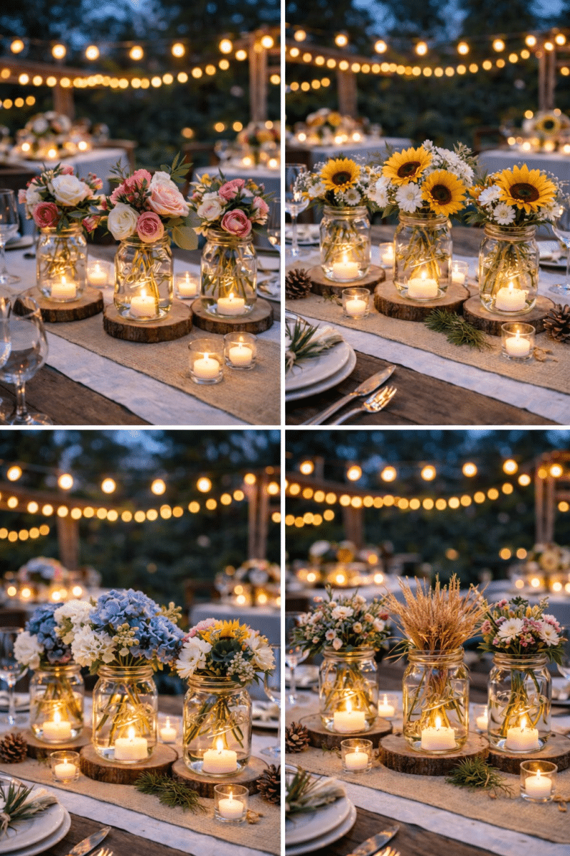 diy decoration with glass jars 7