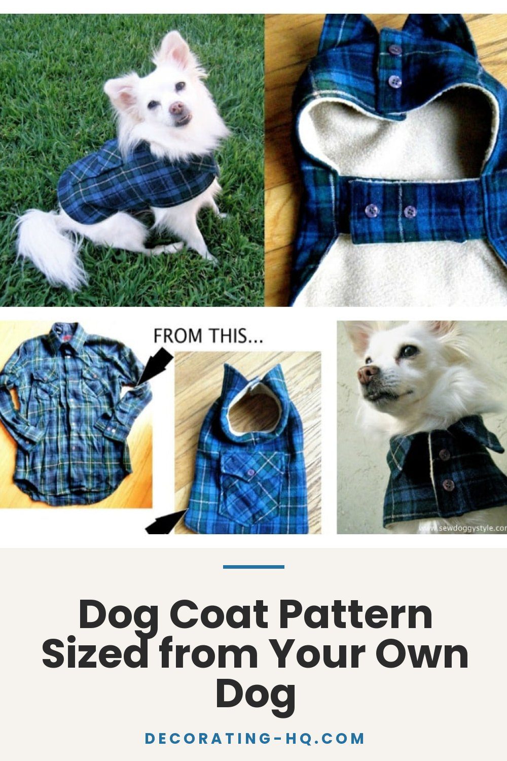 Dog Coat Pattern Sized from Your Own Dog