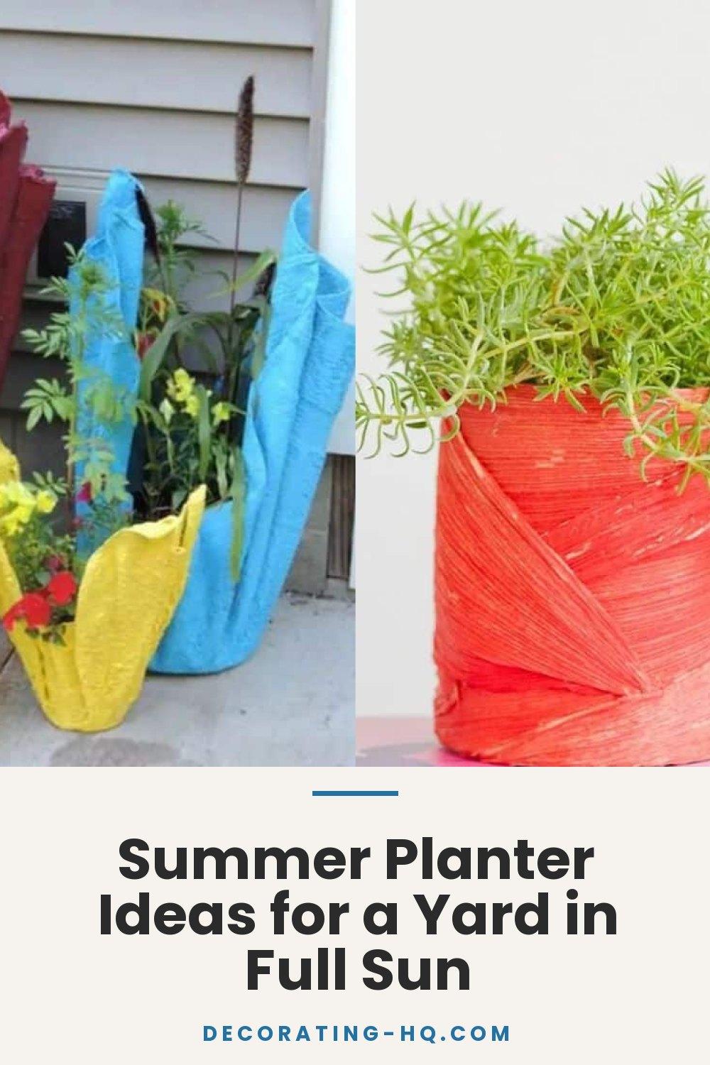 Summer Planter Ideas for a Yard in Full Sun