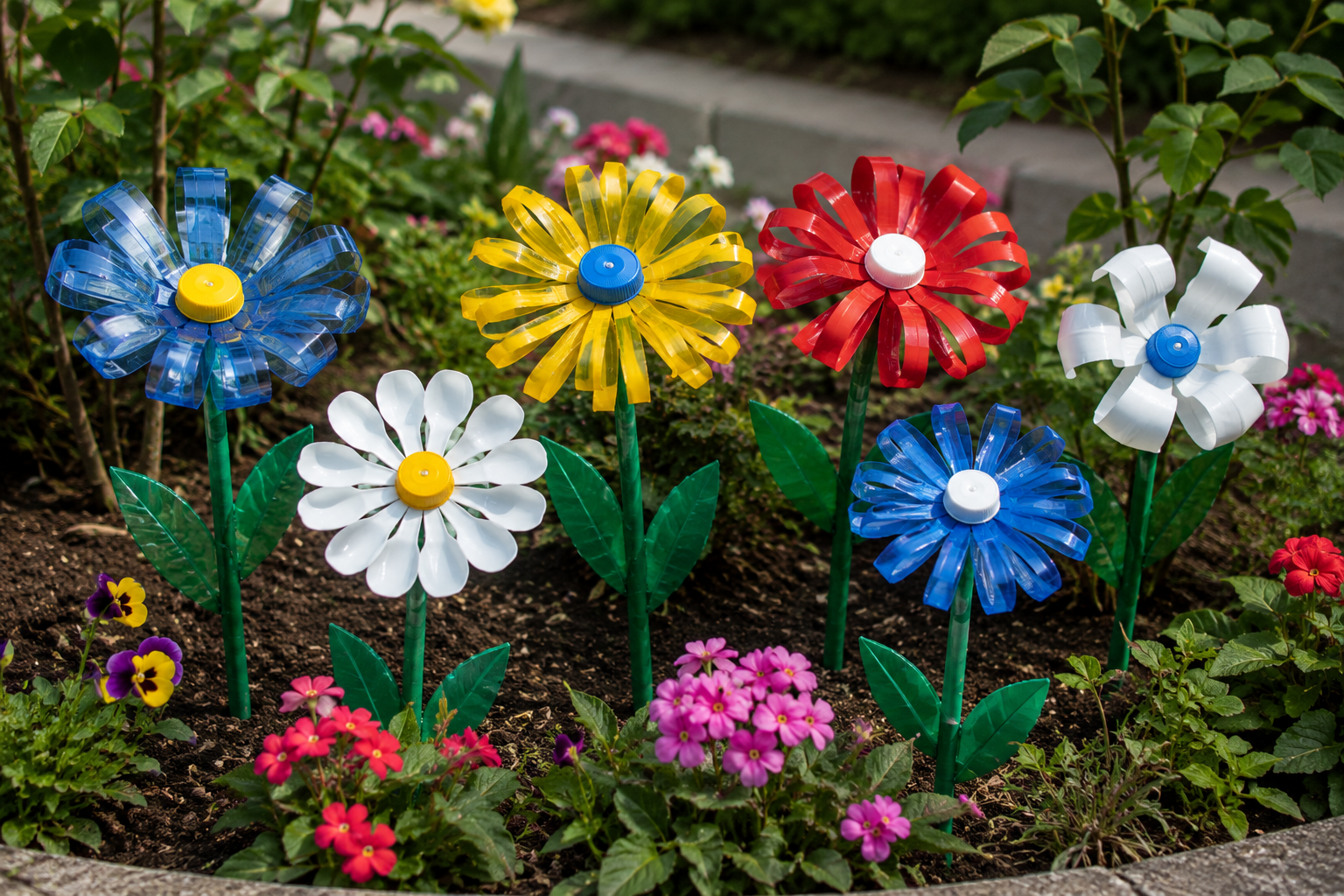 DIY Flowers Made From Recycled Materials For Garden and Home DIY Flowers Made From Recycled Materials For Garden and Home diy flowers made from recycled materials for garden and home 5