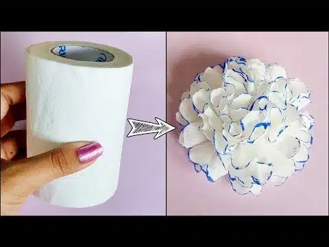 diy flowers made with toilet paper 1