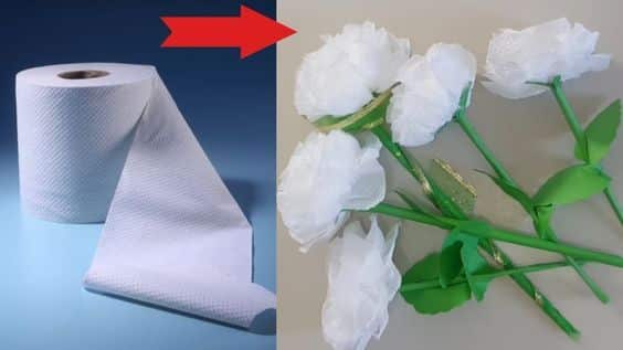 diy flowers made with toilet paper 2