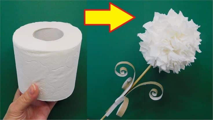 diy flowers made with toilet paper 5