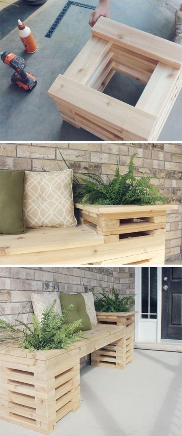 20+ Pretty & Awesome DIY Front Yard Benches