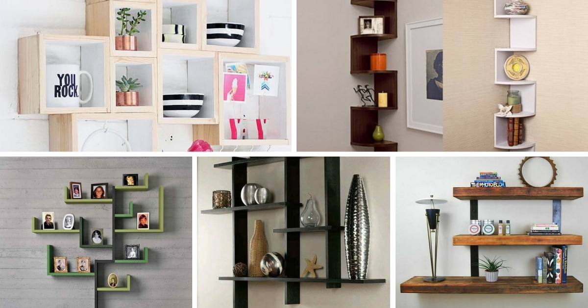 diy functional stylish wall shelves