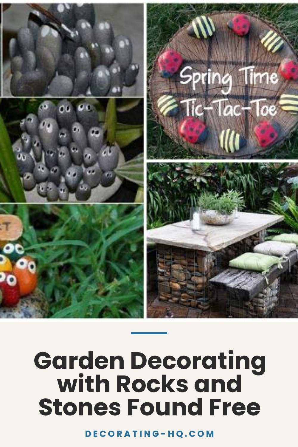 Garden Decorating with Rocks and Stones Found Free