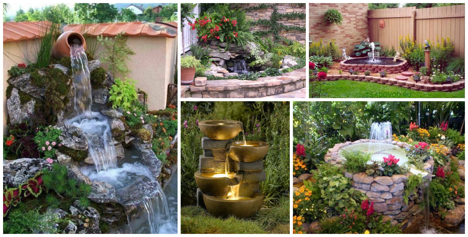 diy garden fountains and water ponds