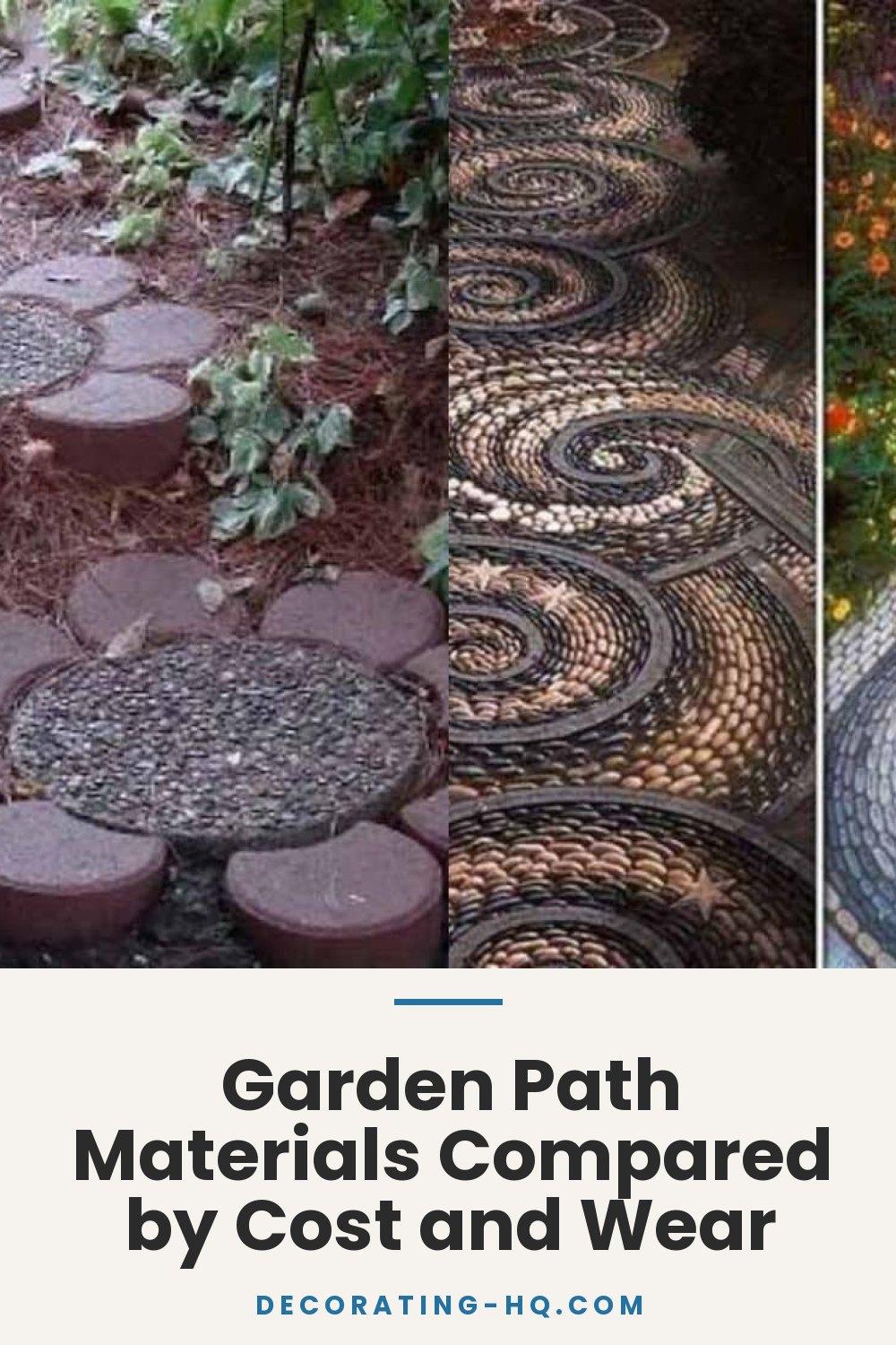 Garden Path Materials Compared by Cost and Wear