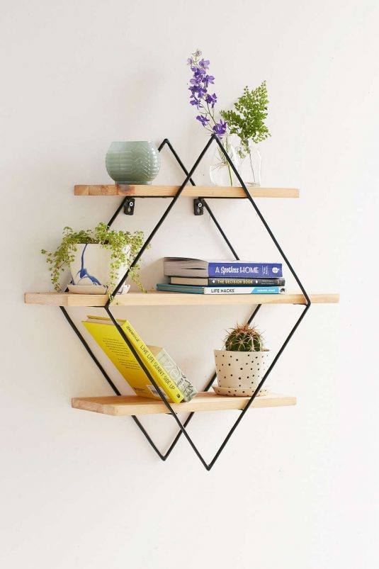 13+ Inspiring Unconventional Geometric Shelves