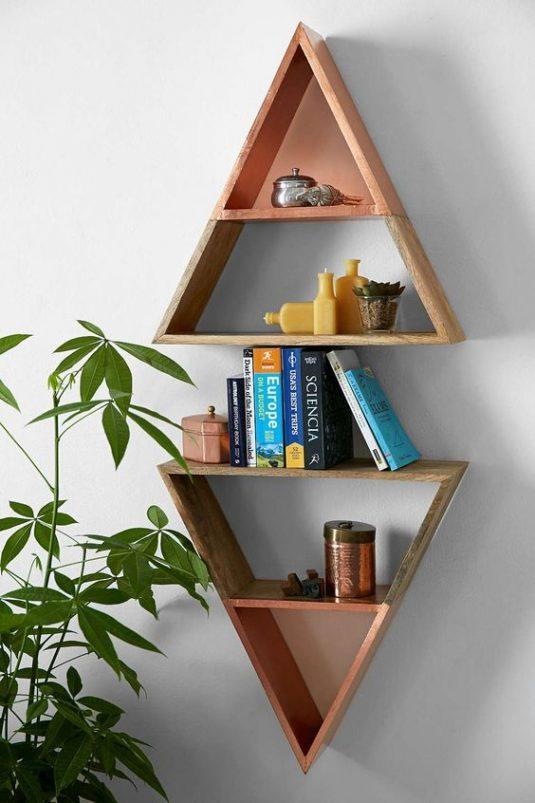 13+ Inspiring Unconventional Geometric Shelves